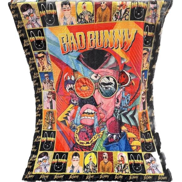 Bad Bunny Design Comfy Fleece Colorful Soft Blanket - Picture 1 of 1